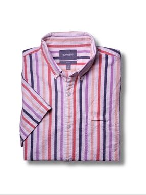 jetsetter stretch dress shirt Bonobos Jetsetter Stretch Dress Shirt 22 / 38 Standard Fit Solid Light Blue  NEW